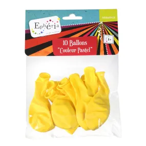 10 ballons gonflables pastel