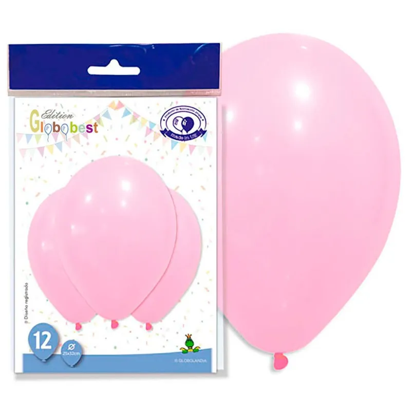 12 Ballons Rose Pastel