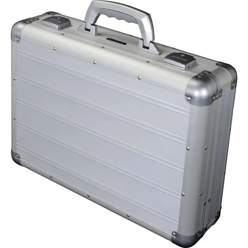 Attaché case en métal avec compartiment pour ordinateur portable 15,6"