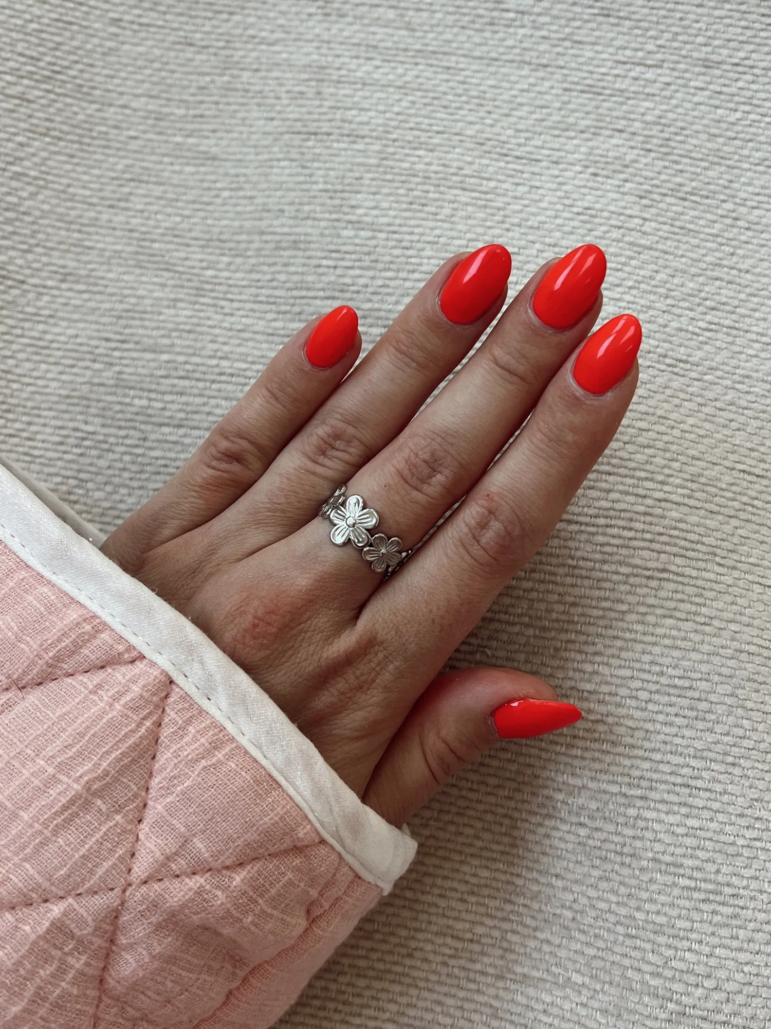 Bague HEBE Anneau avec fleurs argentées