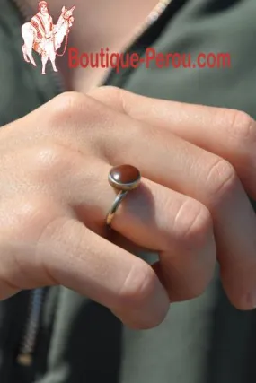 Bague Inca - oeil de tigre
