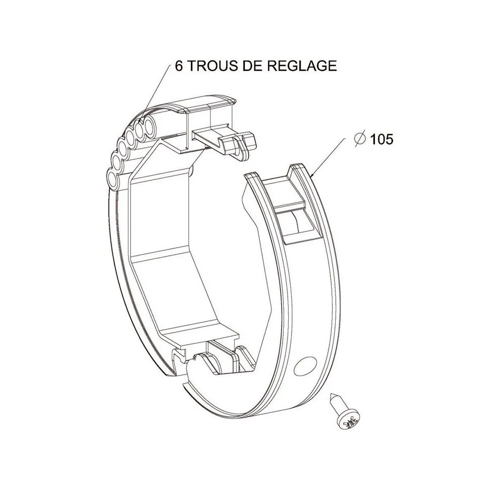 Bague verrou pour tube Octo70