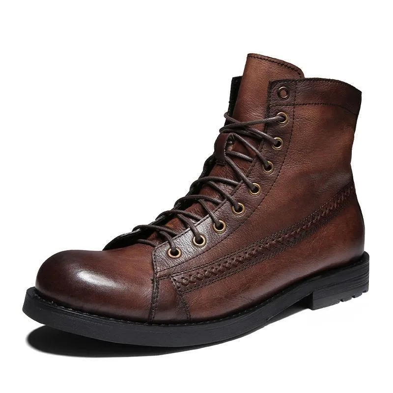 Bottes Année 70 Vintage à Semelle paisse en Caoutchouc