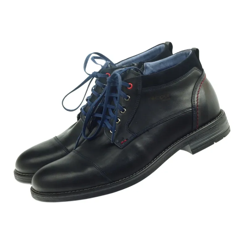 Bottes en cuir sur la fermeture éclair Nikopol 689 le noir