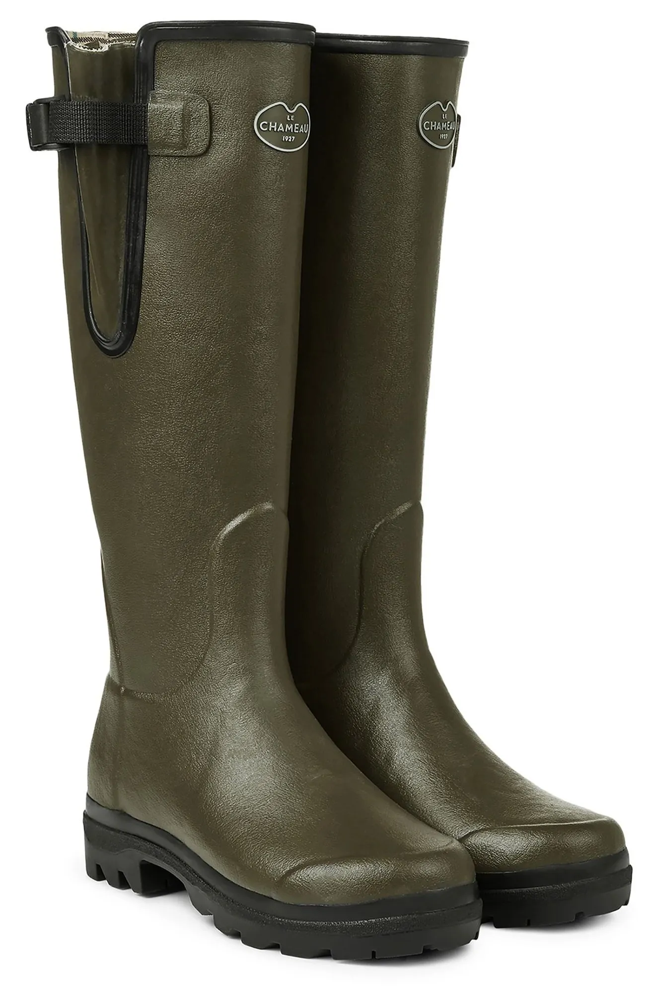 Bottes femme vert foncé Vierzon doublées jersey LE CHAMEAU
