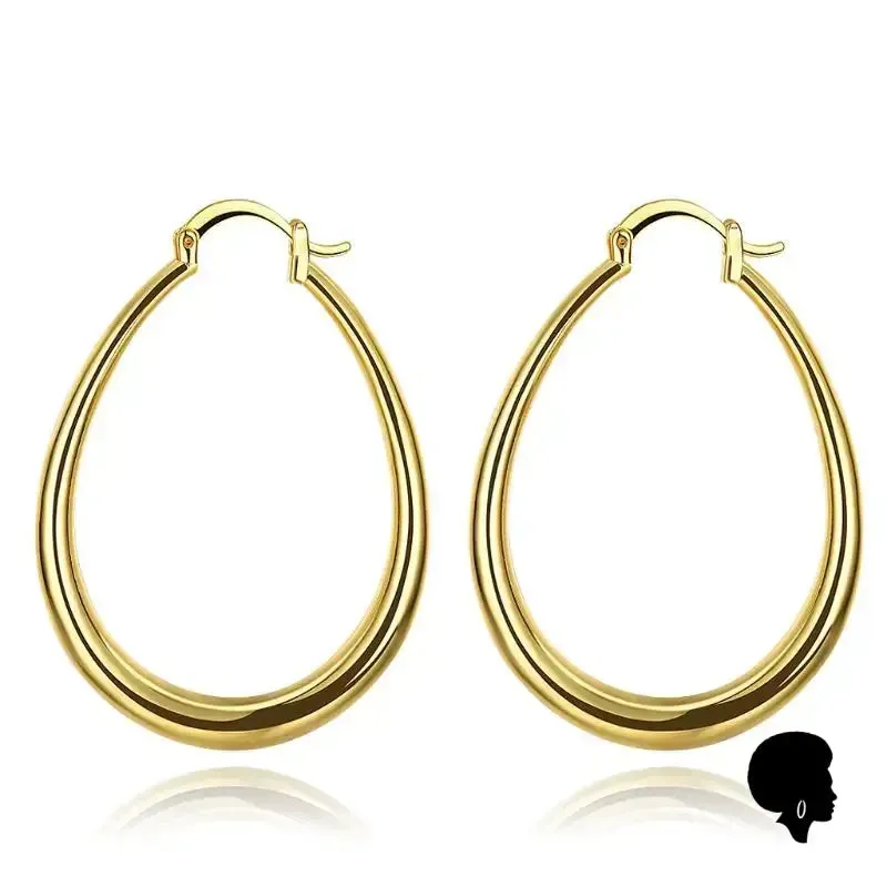 Boucle d'Oreilles Ethnique Africain En Argent