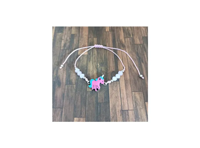 Bracelet enfant licorne rose