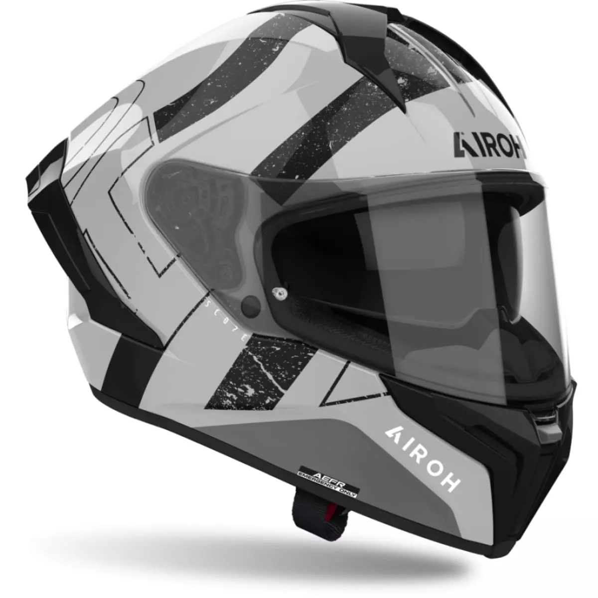 Casque Airoh Matryx Scope Gris Clair Noir - Casque Intégral
