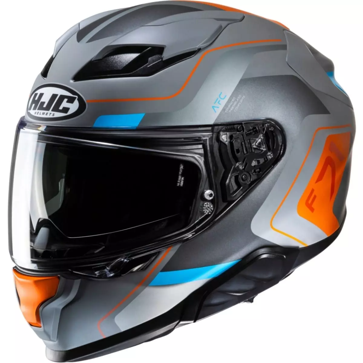 Casque HJC F71 Arcan MC27SF Gris Orange Bleu - Casque Intégral