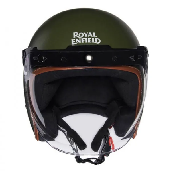 CASQUE JET  ROYAL ENFIELD BOBBER CLASSIQUE VERT