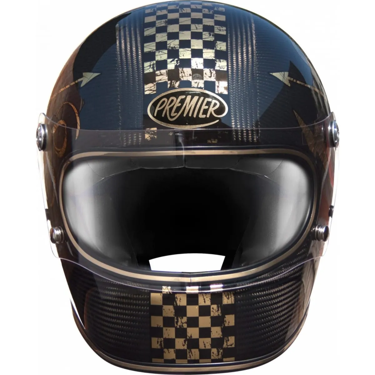 Casque Premier Trophy Carbon NX Or Chrome - Casque Intégral