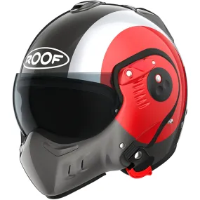 Casque Roof RO5 Boxer Alpha Focus Rouge Gris Alu - Casque Modulable