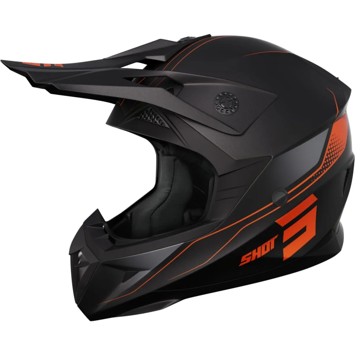 Casque Shot Pulse Edge Orange Mat - Casque Cross