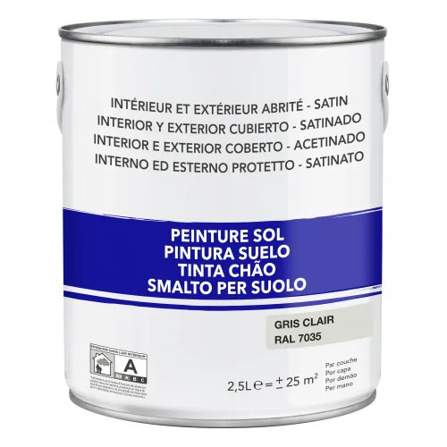 Centrale Brico Peinture sol extérieur / intérieur gris clair satiné...