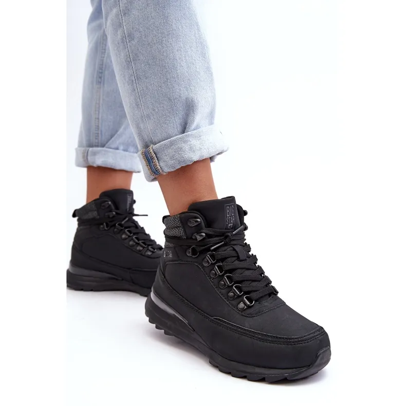 Chaussures de randonnée à lacets Trapper noir Big Star MM274677 le noir