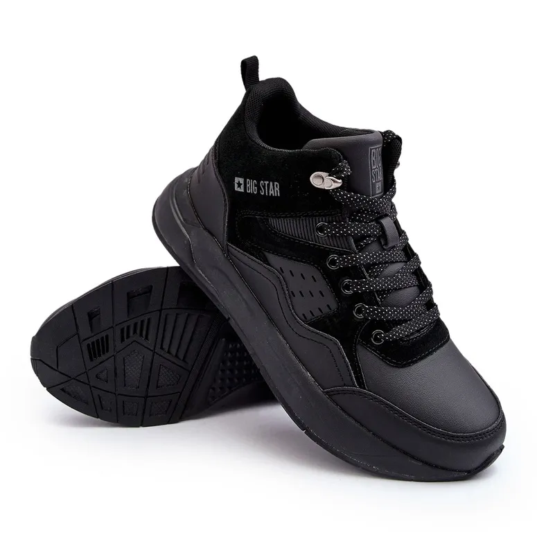 Chaussures de sport isolées pour hommes noires Big Star MM174161 le noir