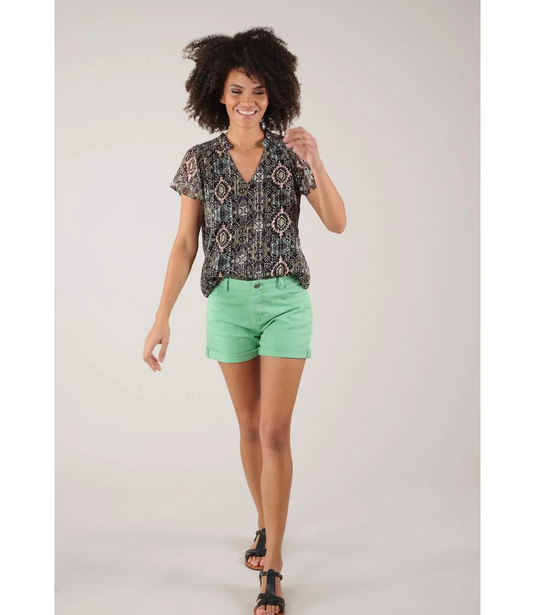 Chemise style ethnique pour femme SERAPHIE