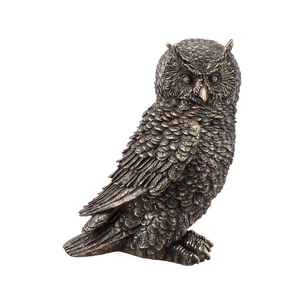 Chouette bronze 11x15x19,5 cm