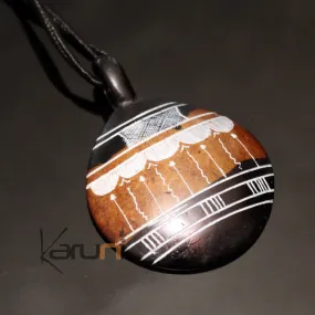 Collier Pendentif Gravé en Pierre de l'Aïr à Savon Stéatite 22 Goutte Niger