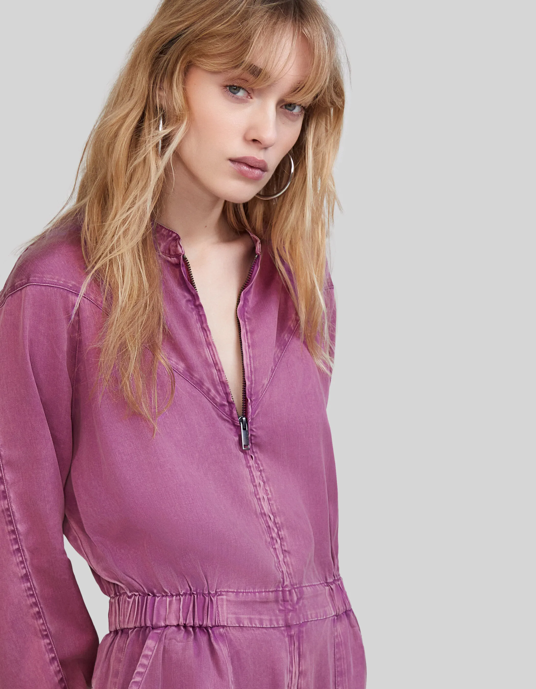 Combinaison violine Lyocell® délavage acid wash Femme