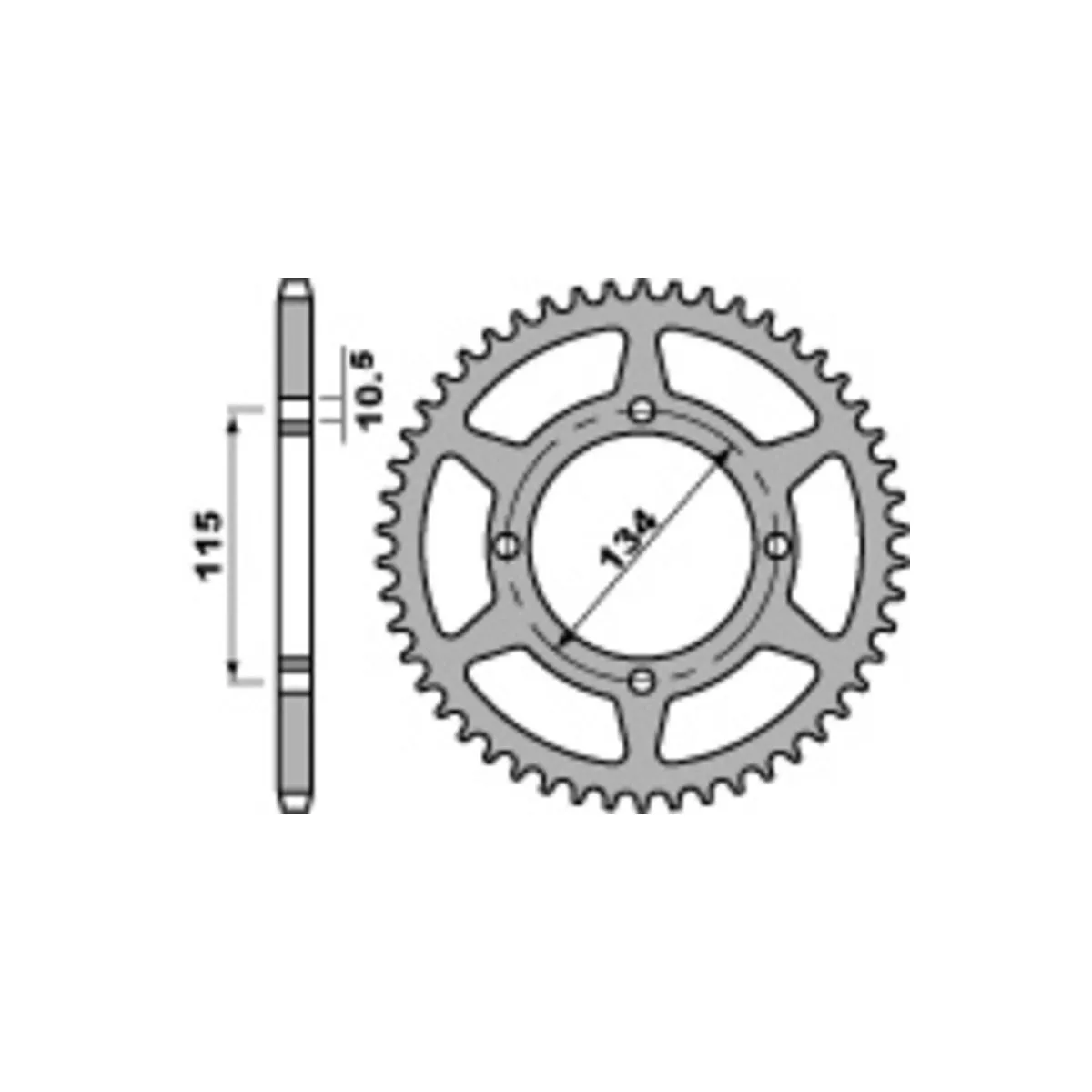 Couronne Acier PBR CAGIVA 350 Elefant 1986-1988