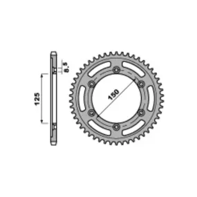 Couronne Acier PBR KTM 690 SM 2007-2010 / Enduro 2008-2014