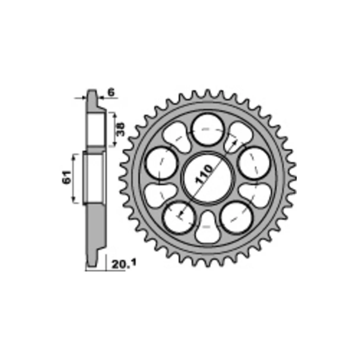 Couronne Acier PBR MV AGUSTA 750 F4 2001-2004