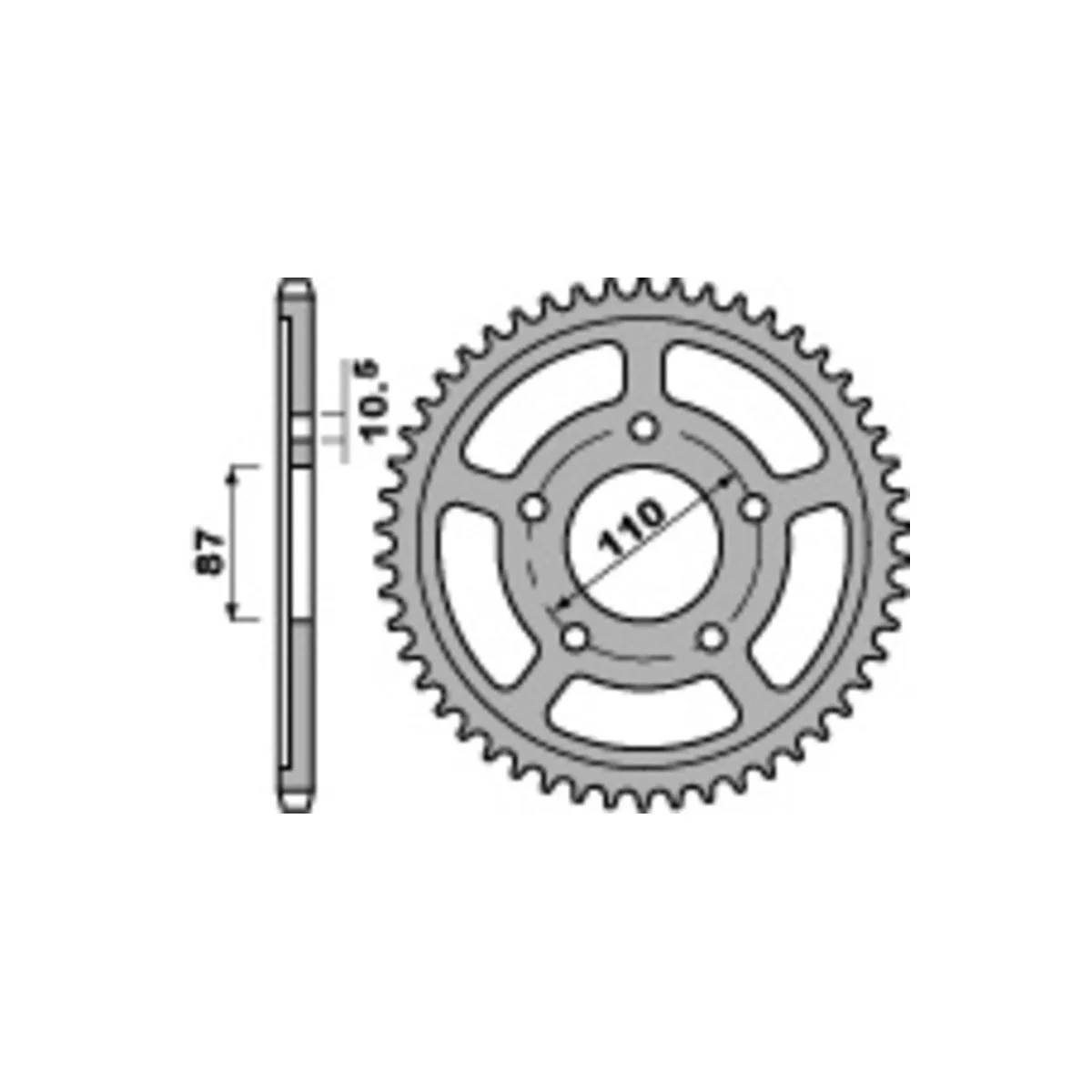 Couronne Acier PBR SUZUKI 600 à 1100cc