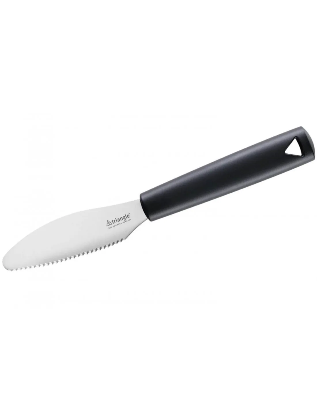 Couteau à brunch Triangle lame dentée inox manche noir