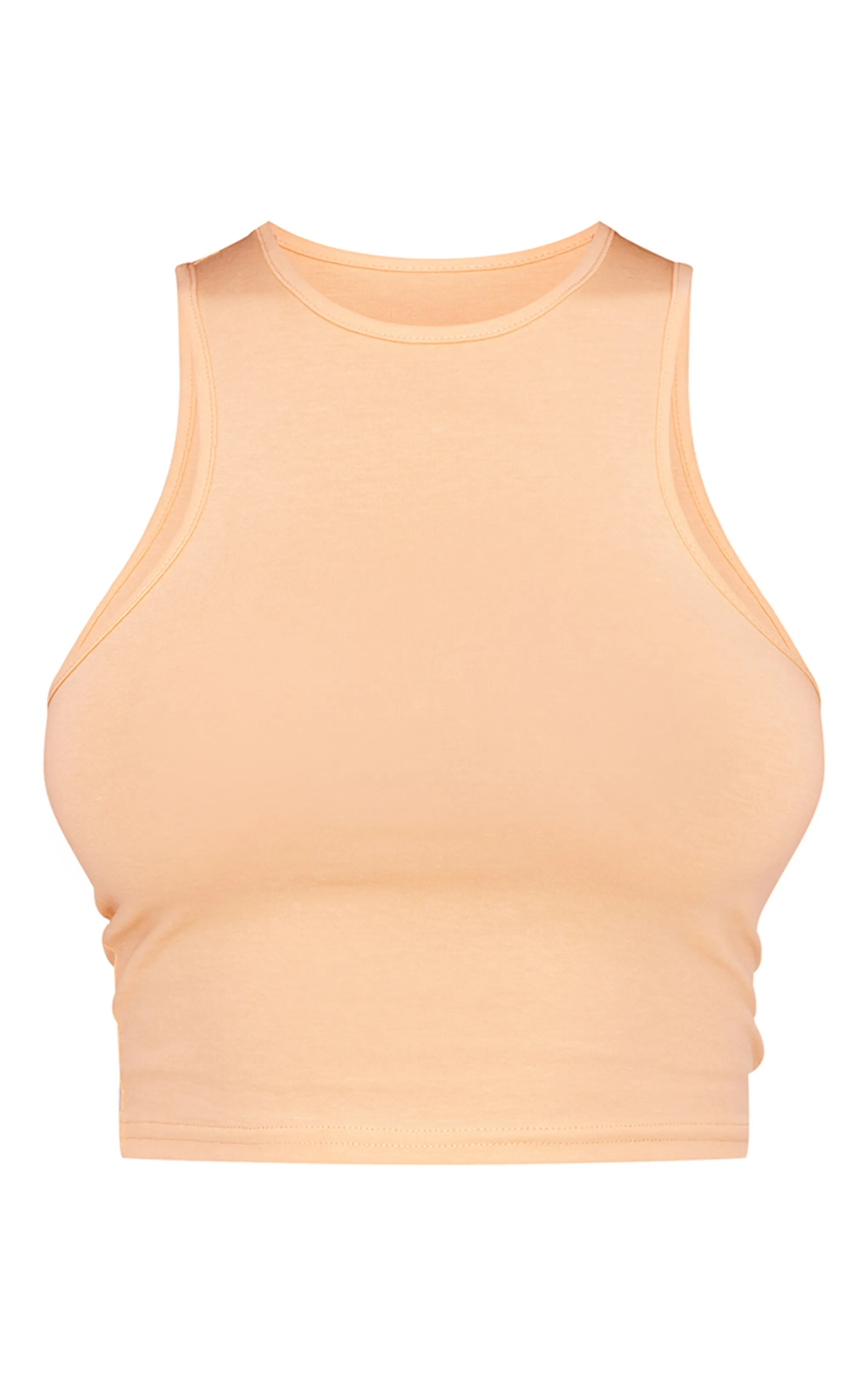 Crop top en coton orange pastel à dos nageur