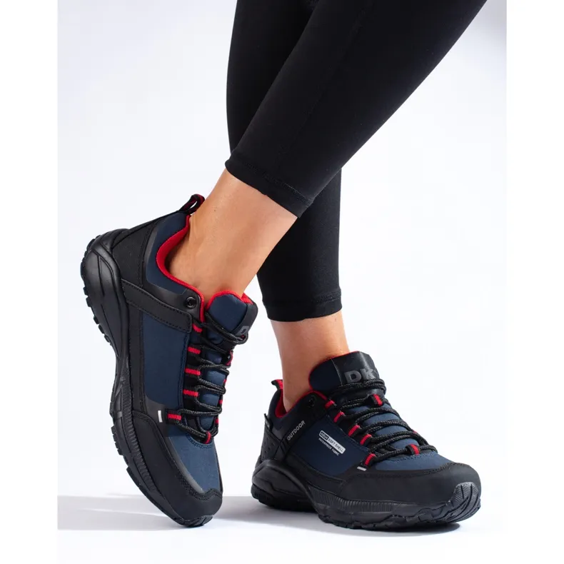 DK Chaussures de trekking en plein air le noir bleu marin