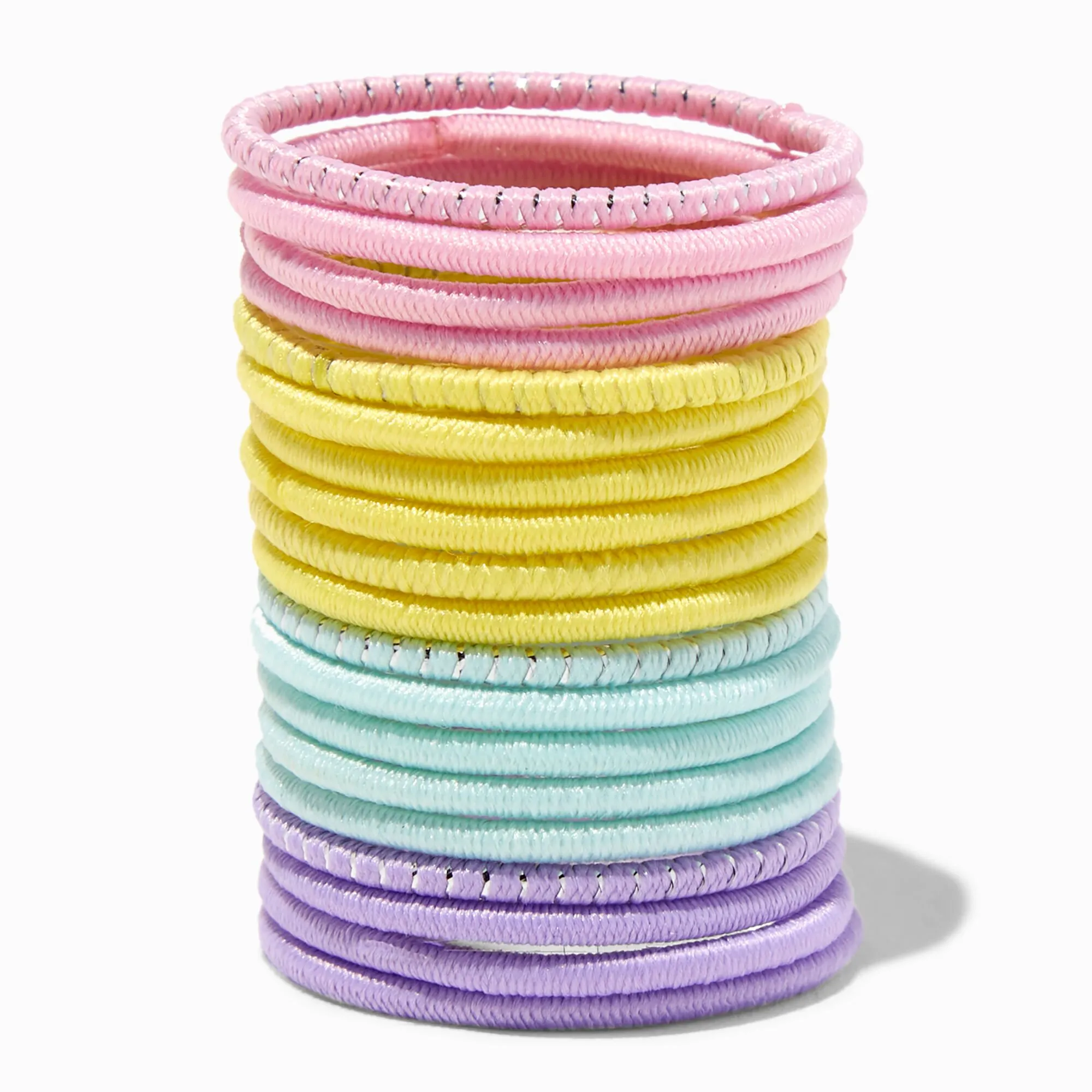 Élastiques en lurex pastel Claire's Club - Lot de 18