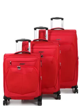 Ensemble 3 valises Airtex Boréal Rouge  6903/3Re  