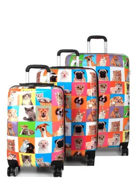 Ensemble 3 valises Madisson Animaux Multicolore  36820X/3Pr  
