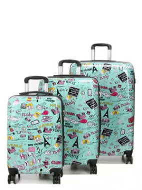 Ensemble 3 valises Madisson Bon Voyage | Ensemble 3 valises 4 roues Madisson Bon Voyage