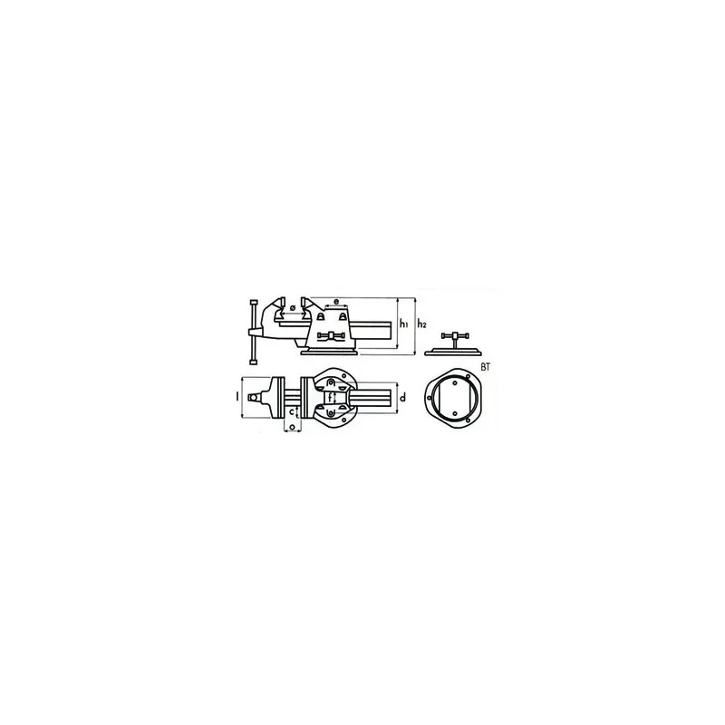 Etau Dolex Ouverture 130 mm Serre-tubes Série 80 - 85