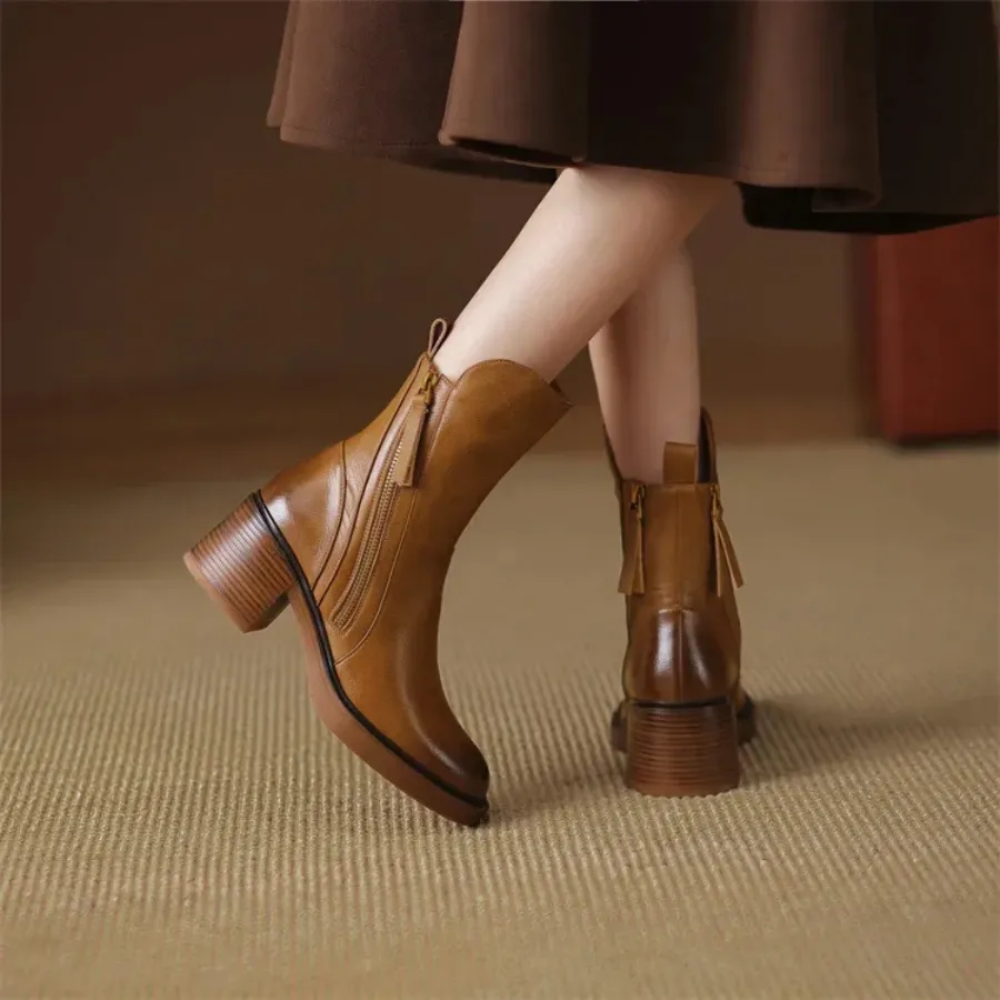 Geneviève | Bottines avec talon pour femme