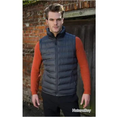 Gilet BLUE NAVY doudoune rembourré Homme Ice Bird RESULT TAILLE L R193M07