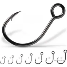 HAMECONS SIMPLE POUR LEURRE 7237 BN AVEC ARDILLON Taille 1/0 - Par 4