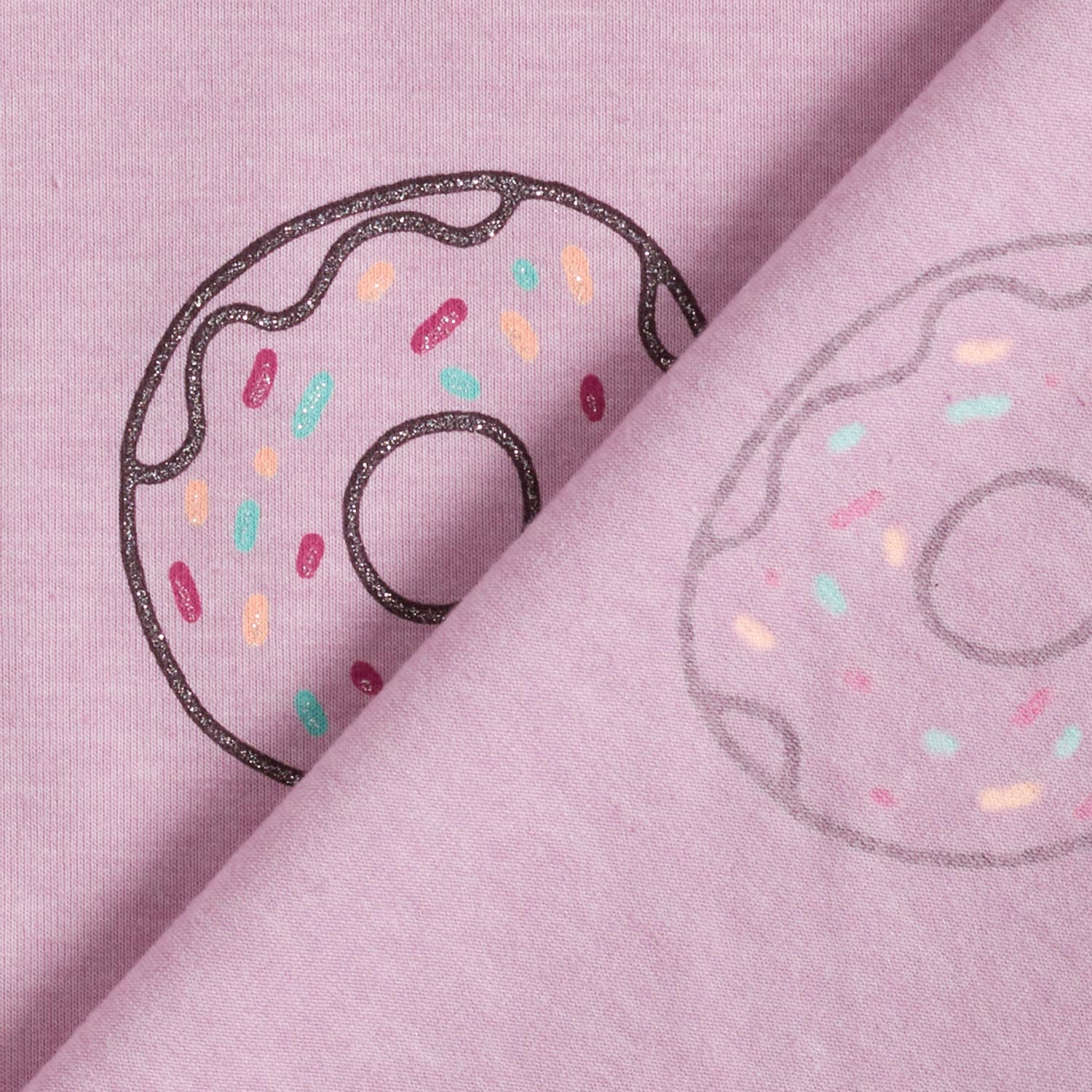 Jersey coton Donuts pailletés | by Poppy – violet pastel
