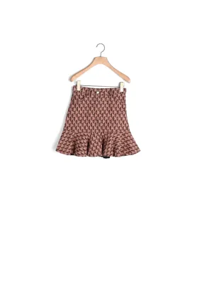 Jupe courte en jacquard