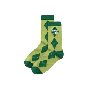Les chaussettes jacquard vertes