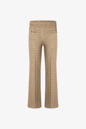 Pantalon évasé en jacquard scintillant Faith