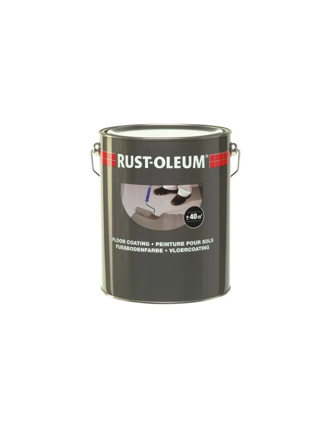 Peinture de sol 7100 gris acier ral 7001 bidon 0.75l-Peinture de sol