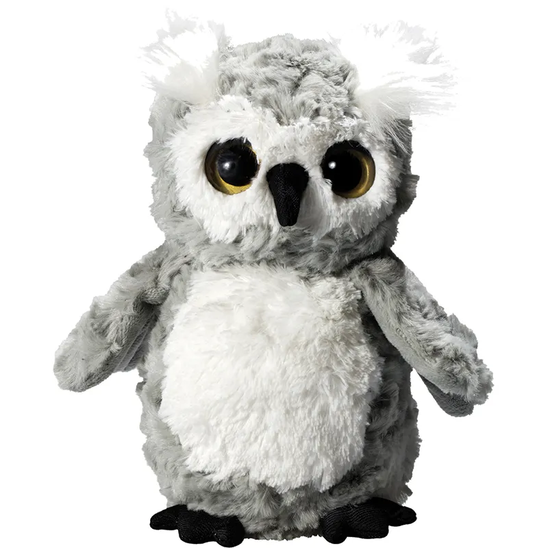 Peluche chouette- gris 17 cm