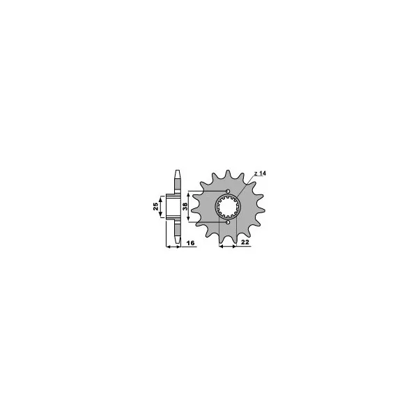 Pignon PBR acier standard 490 - 520