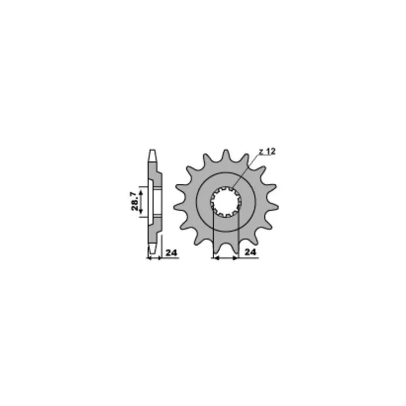 Pignon PBR acier standard 530 - 530