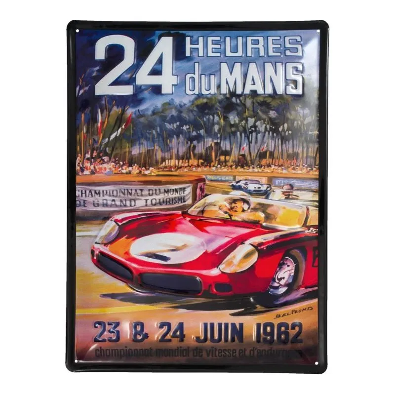 PLAQUE TOLE 24 H LE MANS 1962
