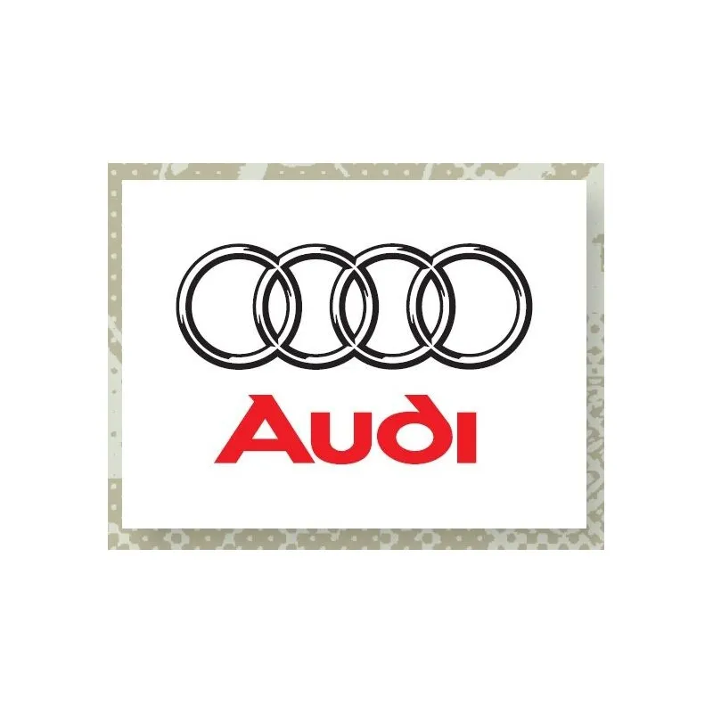Plaque émaillée Audi Petit Modèle Blanc