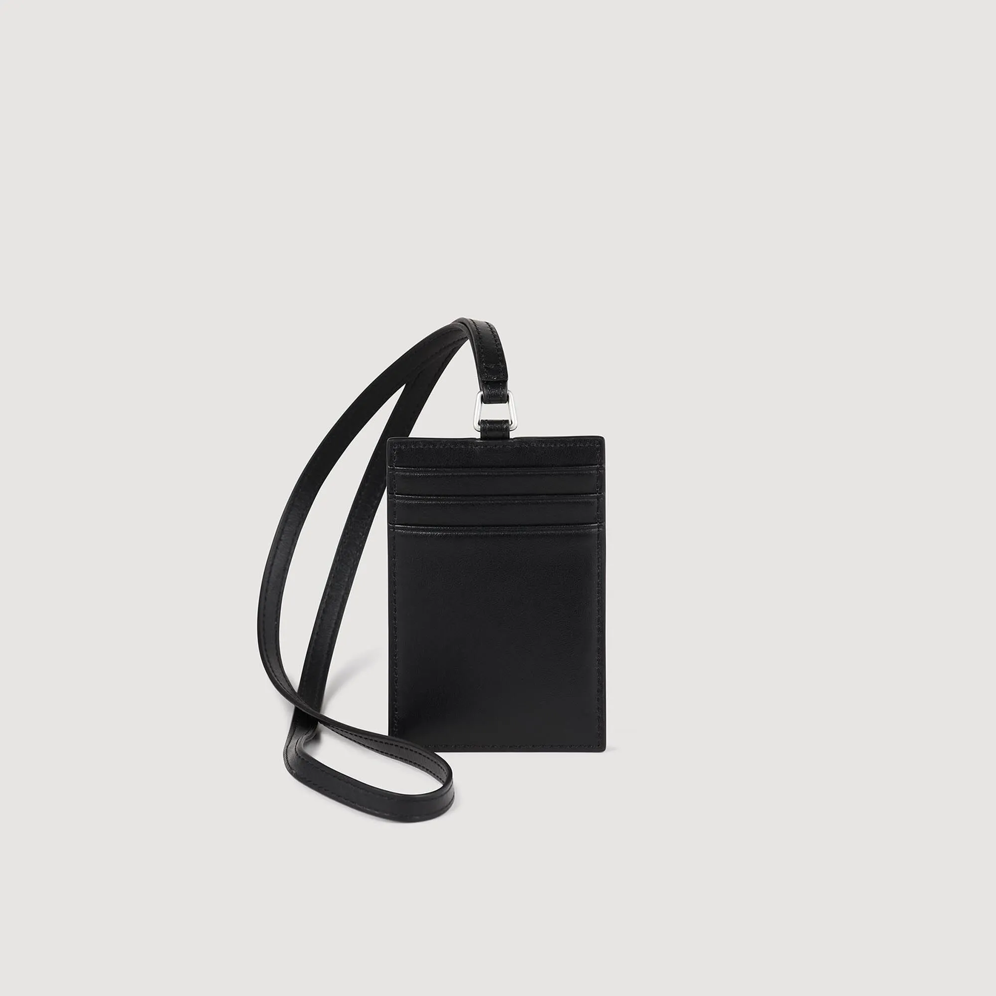 Porte-cartes à cordon en cuir